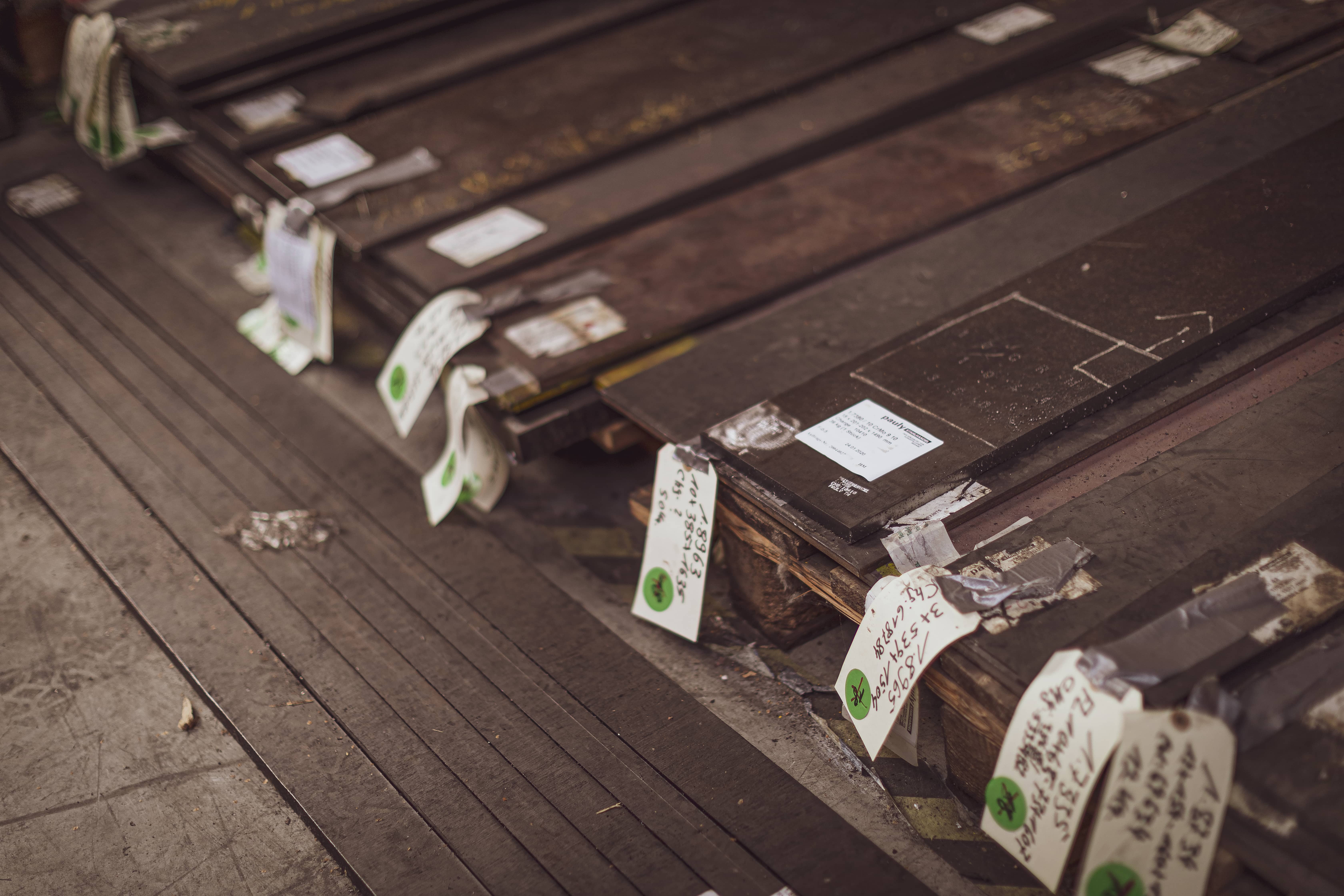 Professional steel workbench in the steel processing center of SteelShop.net