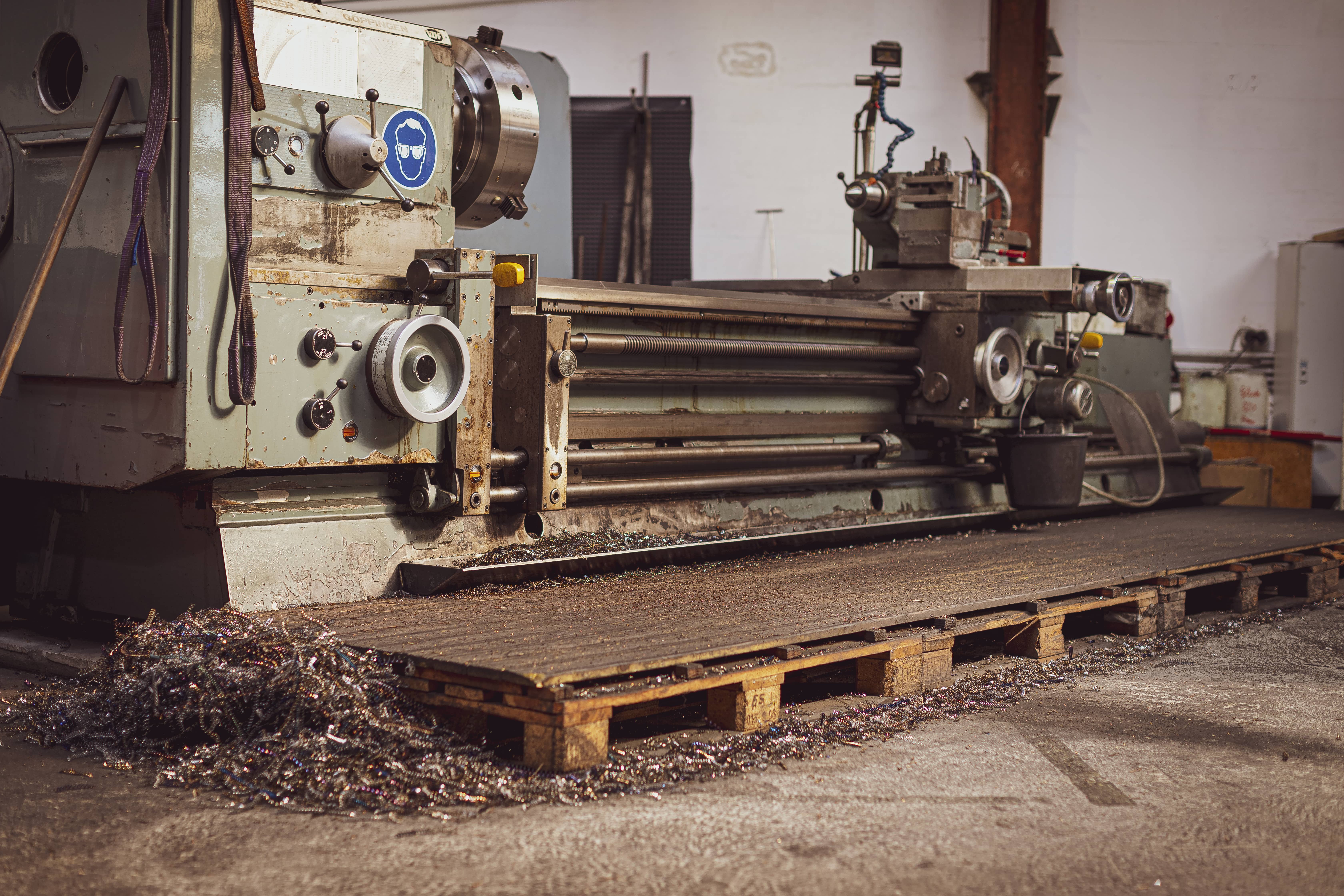 Professional steel workbench in the steel processing center of SteelShop.net